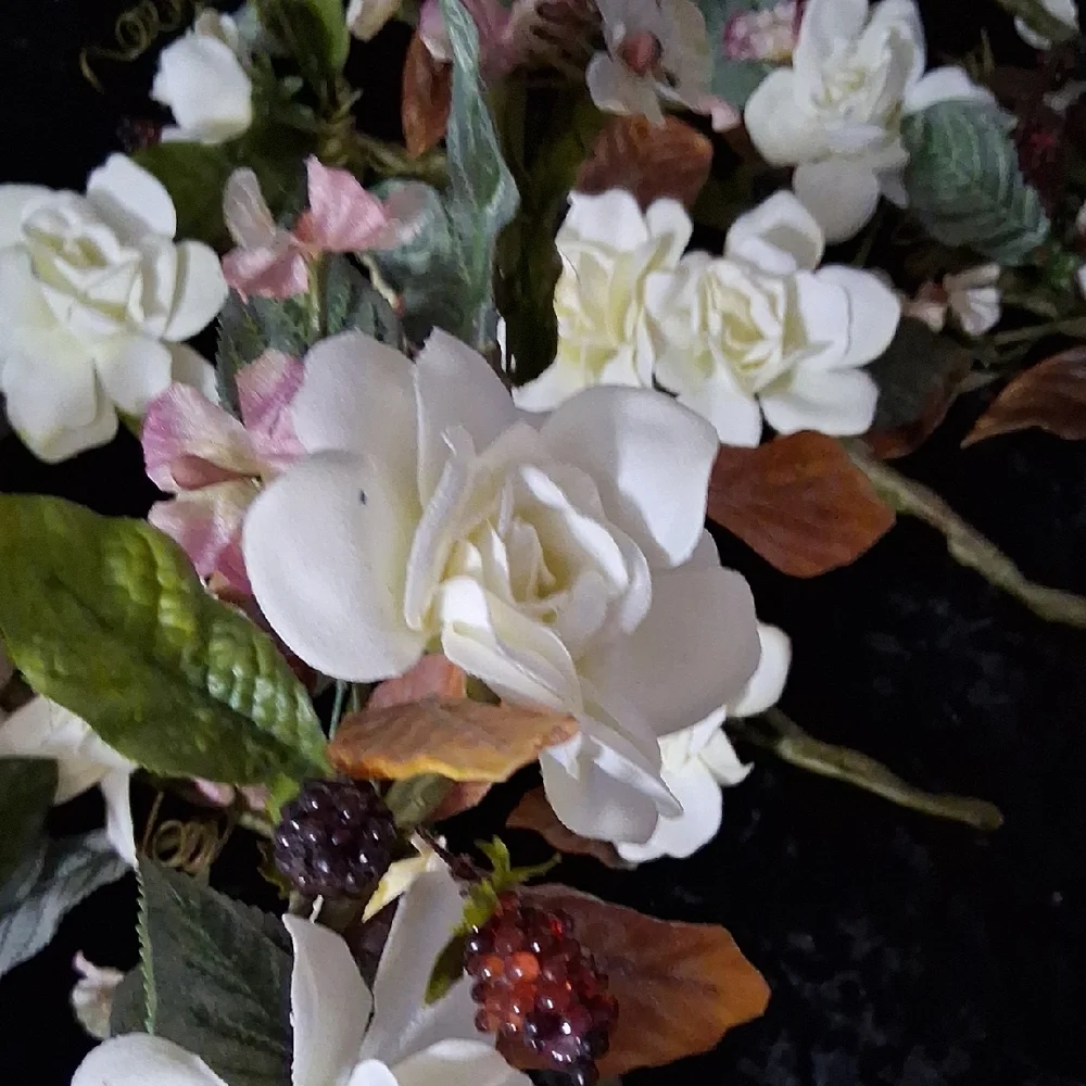 1 Dozen White and Pink Artificial Floral Rustic Garland Strands- Home Accents